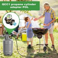 Propane Cylinder Adapter Propane Tank Gauge Pressure Meter Outdoor Cooking Accessories For Camping BBQ Grill Heater CHINA