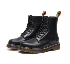 Kong High-top Leather Boots Women's, Men's Soft Leather British Handmade Leather Short Boots Large Size - Plus Black Neri 35