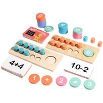 Medinė vaikų skaičių lentelė Pažinimo derinimas Sudėtis Atimtis Veiksmų Mokymas Montessori Loginio mąstymo Lavinimas Matematikos žaislai