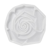 Tray Molds Cup Pad Molds Epoxy Resin Molds Rose Shaped Coaster Mold Silicone Material for DIY Hand-Making Resin Artworks 3 white