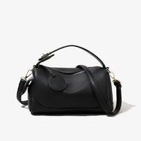 Mados Crossbody Krepšiai Moteriškas PU odinis krepšys Paprastas aukštos kokybės nešiojamas krepšys Vintage Bostono rankinė Moteriški pečių krepšiai 24x11x11.5cm juoda