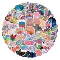 110 New Brain Colorful Brain Stickers Personalized Decorative Suitcase Notebook Waterproof Stickers