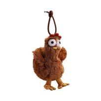 Funny Chicken Keychain Unique Charms Cute Cartoon Animal Charm Bag Pendant Accessory for Key and Car ruda