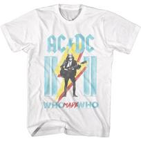 AC/DC Who Made Who White Rock and Roll Music Band T-T-shirt Tops Tees Men's Women's Unisex S