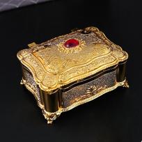 Šviesaus prabangumo rubino papuošalų dėžutė deimantinio žiedo perlo papuošalų laikymo dėžutė aukštos klasės ornamentas auksas