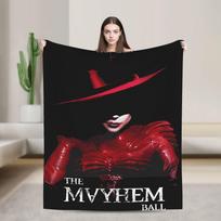 Lady Gaga The Mayhem Ball Tour 2025 Blanket Multi-size Soft Fuzzy Plush  Throw Blankets for Couch Sofa and Bed 75x90cm black