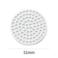 Karščiui atsparus kavos filtro tinklelis Portafilter Barista gaminimo diskas Kavos gaminimo tinklelis Espresso priedai 51mm sidabras