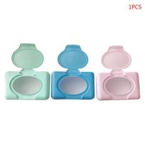 Baby Wet Wipe Storage Box for Home Kitchen Countertops Wipes Dispenser Dustproof 1 blue