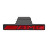 1 vnt. Automobilio priekinių grotelių emblema AMG logotipas Ženklelis Tinka Mercedes Benz GLC GLA CLA GL A B C klasėms W176 W246 W205 X253 X156 C117 raudona