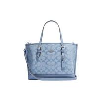 Coach Mollie Klasikinis monogramos žakardo rankinis krepšys su užtrauktuku Moteriški rankiniai krepšiai Šviesiai mėlynas CH228-SVM6A Basic Set (Bag+Dust Bag)
