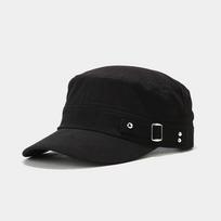 Women Solid Color Color Flat Top Military Cap Adjustable Outdoor Use Fisherman Hats Cadet Army Cap Vintage Army Hats Bone Women'S Man'S Cap For Men black
