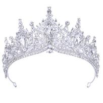 Senovinė kalnų krištolo Karalienės Princesės Karūna Baroko Vandens Lašo Vestuvinės Tiāros Žvilganti Kristalinė Galvos Juosta Gimtadienio Dovana white
