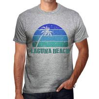 Men’s Vintage Tee Shirt Graphic T Shirt Laguna Beach Sunset Grey Marl XS viržių pilka spalva