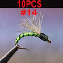 10 vnt Chartreuse Biot Serendipity Fly Fishing Flies gray
