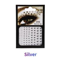 3 Sheets Tattoo Sticker Glitter Diamond Makeup Eyeliner Eyeshadow Face Rhinestone Sticker Jewelry Eyes Makeup Crystal Stickers Silver white