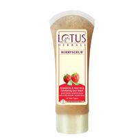 Lotus Herbals Berryscrub Braškių ir Aloe Vera šveičiamasis veido prausiklis 120 g