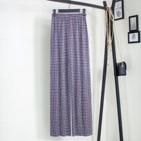 Vasarinės ledo šilko šifono plačios kelnės, skirtos moteriškoms laisvalaikio elastingoms aukšto juosmens madingoms laisvoms ilgoms klostuotoms kelnėms one size gray
