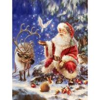 DIY 5D Full Drill Diamond Painting Santa Claus Embroidery Cross Stitch Mosaic Home Decor Gift Full Round 20x25CM gray