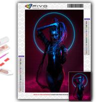 5D „pasidaryk pats“ deimantinis siuvinėjimas „Cyberpunk“ seksualus menas, tapyba deimantais, mozaikos namų dekoravimas Full Round 20X30CM