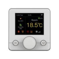 WIFI išmanusis termostatas su RGB spalvotu LCD ekranu Elektriniu šildymo termostatu viduje sidabras