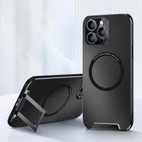 Naujas prabangus magnetinis metalinis objektyvas, matinis telefono dėklas, skirtas iPhone 14 13 Pro Max, skirtas Mag belaidžio magneto įkrovimo galinio dangtelio dėklai For iPhone 13 juoda