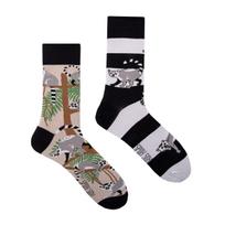 Lemurs - spalvingos kojinės 44-46 black