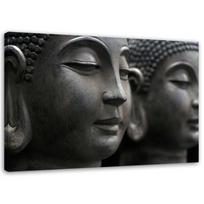 Canvas print, Feng Shui Buddha Figures 60x40 pilka spalva