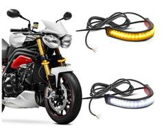 DRL FLEX LED dienos žibintai + dinaminiai motociklo indikatoriai, 12V