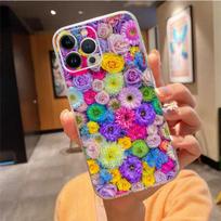 Telefono dėklas, skirtas iPhone 14 Pro Max 13 12 11 Pro Max Xs Xr X 12mini 7 8 Plus Se Flower Rose Daisy Peony Case Funda iPhone 12Pro brown