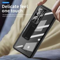 Visą kūną apsaugantis stiklinės plėvelės dėklas, skirtas Samsung Galaxy Z Fold4 5g sulankstomas 4 sulankstomas 3 sulankstomas 3 Zfold3 nuo kritimo padengtas atraminio stovo dangtelis for Samsung Z Fold 4 juoda