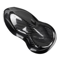 Black Fashion 6D anglies pluošto vinilo lipdukas, skirtas motociklo automobiliui Lpod 152X10 CM juoda