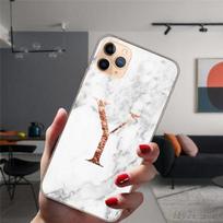 For Iphone 14 Plus 13 12 Pro Max 11 14promax Transparent Case Fashion Marble A To Z English Initial Letters Soft Silicone Cover For 12 Pro Max