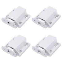 Screw Fixing Catches White 4 Pcs Black Cupboard Cabinet balta