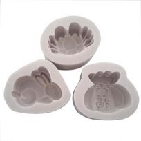 Fu Bag Rabbit Crab Design Silicone Mold Fondant Cake Decoration Mold Sugar Gum Paste Tool 3D Chocolate Mould white