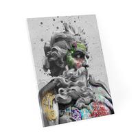 Zeus Sculpture Graffiti Art Canvas Paintings on the Wall Art Posters and Prints Greek Mythology Abstract Art Picture Home Decor 21x30 No Frame