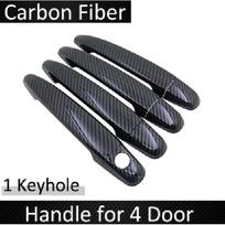 Black Carbon Fiber for Toyota Premio Allion T260 2008~ 2009 2010 2011 2012 2013 2014 2015 Door Handle Cover Car No Button 4 Door