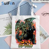cthulhu shopping bag shopping shopper bolsas de tela shopper recycle bag handbag bag cloth net custom 24*26cm