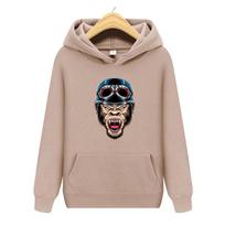 Autumn and Winter New Personalized Monkey pattern Printing Clothing Men's Hoodie Couple Pullover Women Hoodie S