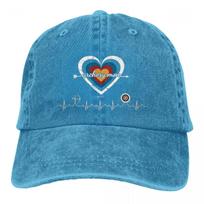 Fashion Archery Target Heart Baseball Cap for Unisex Women Distressed Denim Washed Snapback Hat Outdoor Unstructured Soft Hats One Size