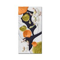 Golden Carp Modern Art Abstract Corridor Living Room Decoration Painting Wall Art Picture Poster Print on Canvas 20x40cm no frame aukso geltonumo spalva