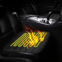Universalus automobilinis automobilio priekinės sėdynės šildomas karštas sustorėjimas pagalvėlės šildytuvas žiemos šildytuvas elektrinis šildymo padas Square pad 2pcs juoda