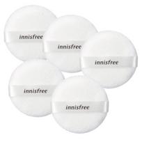 Innisfree Powder Puff 5ea | Built-in Replacement Puff for Compact Powder & Cushion | Soft Makeup Applicator 5ea white