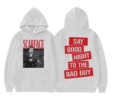 Scar Face Evil Star Tony Montana Say Good Night Hoodie Unisex/Women Casual Sweatshirt Street Fashion Hip Hop Pullover Y2k Clothing 2XL