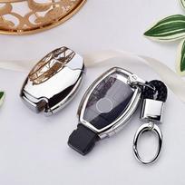 PC+TPU automobilio raktų pakabuko dangtelio dėklo laikiklis, skirtas Mercedes Benz ABRG klasės GLK GLA W204 W251 W463 W176 raktų pakabukams mėlyna
