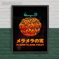 Pirate Demon Fruit Atlas Abstract Wall Art Canvas Painting Magical Fruit From The Demon Tree Art Poster And Print Home Decor (with frame) 15*20cm(with frame)