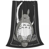 Anime Mano kaimynas Totoro pledas Vilnos Mėnulis Vintažinis Paslaptingas Šiltas Mėtymo pledas Miegamojo Sofos Lovos Kilimas 75x100cm 30x40in gray