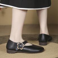 „Mary Jane Flats“ batai moterims, puošnūs, patogūs, apvalūs pirštai, „baleto plokščia“ laisvalaikio dirbtinės odos suknelės batai vakariniams vakarėliams, vestuvėms 36 juoda