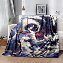 Karštas anime Tokyo Ghoul flanelinis pledas, dekoracijos namams ir jaukūs užklotai lovai, sofai ir dovanoms, iškylų pledai 100cm x 150cm