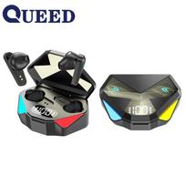 Naujos belaidės dvigubos ausinės TWS E -sports Low Latency Game 5.0 Bluetooth ausinės juoda