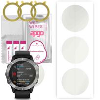 3x apgo MATTE hidrogelinė ekrano apsauga, skirta Garmin Fenix ​​6, hidrogelio plėvelė, su pozicionavimo sluoksniu, lengvas montavimas
